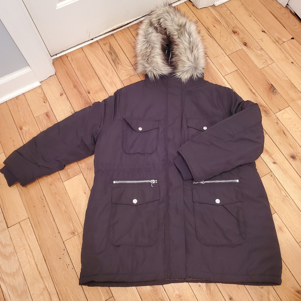 H&M Black Padded Parka Jacket NEW